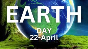 "Cover image showing planet Earth with a gentle glow and text: 'Happy Earth Day — A belated but heartfelt tribute. By Varsha Kohli.'"
