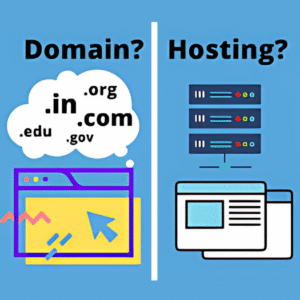 Comparison of domain and hosting for business websites.