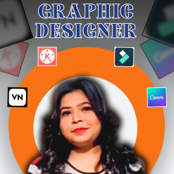 in this picture varsha kohli describe what she does as graphic designer