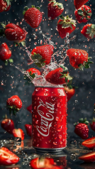 its a coccola design splash and strawberry photography for graphic design